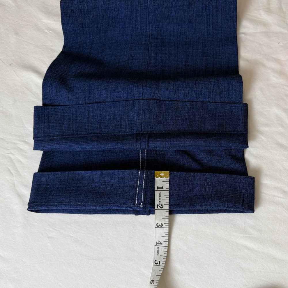 NWT Wes Gordon Blue Trouser Jeans White Stitch Slub 8 Preppy Quiet Luxury Retro - Picture 14 of 14